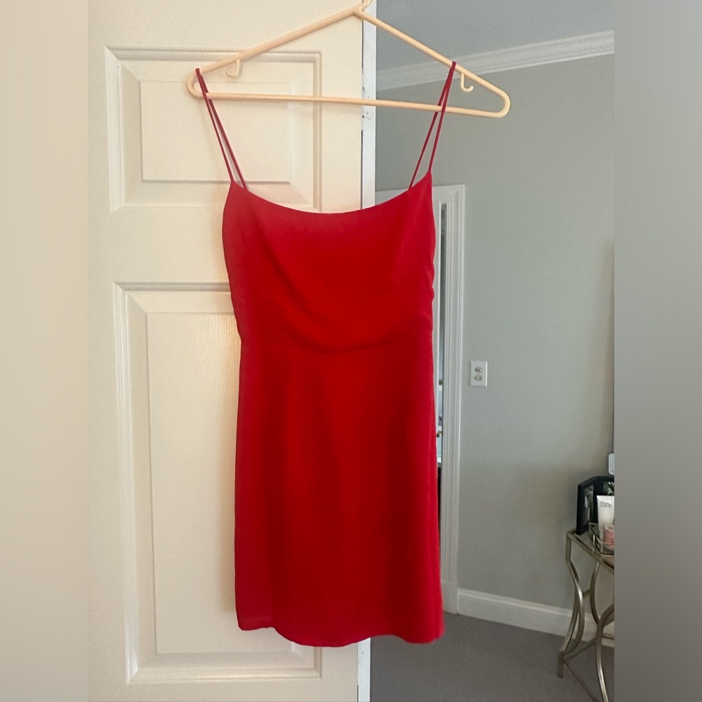 Superdown Red Spaghetti Strap Mini Dress